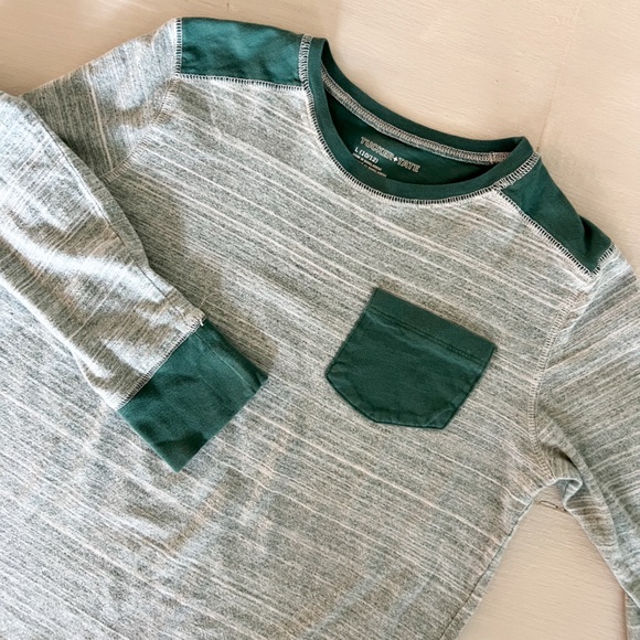 Tucker + Tate Other - Tucker and Tate Striped Green Long Sleeve Top with green accents Boys L (10/12)